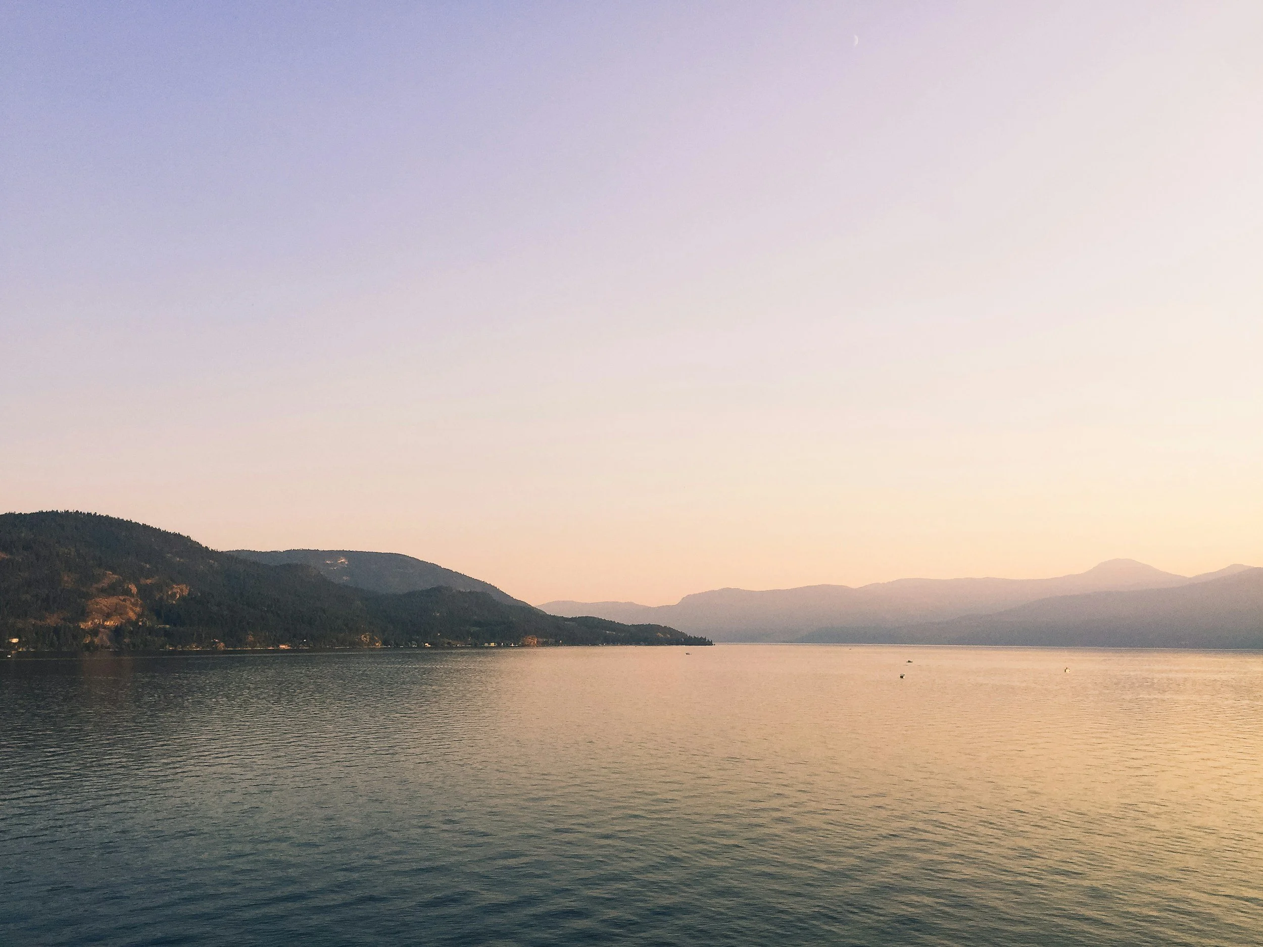 Sunset over the Okanagan Valley – Michael Mechanical proudly serves homeowners in Vernon, Kelowna, and Lake Country.