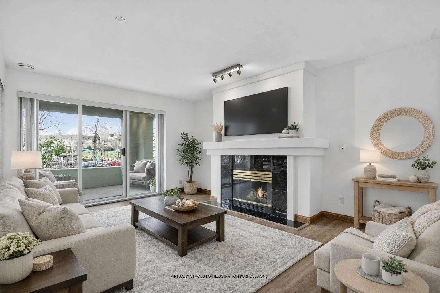 A modern and bright living room