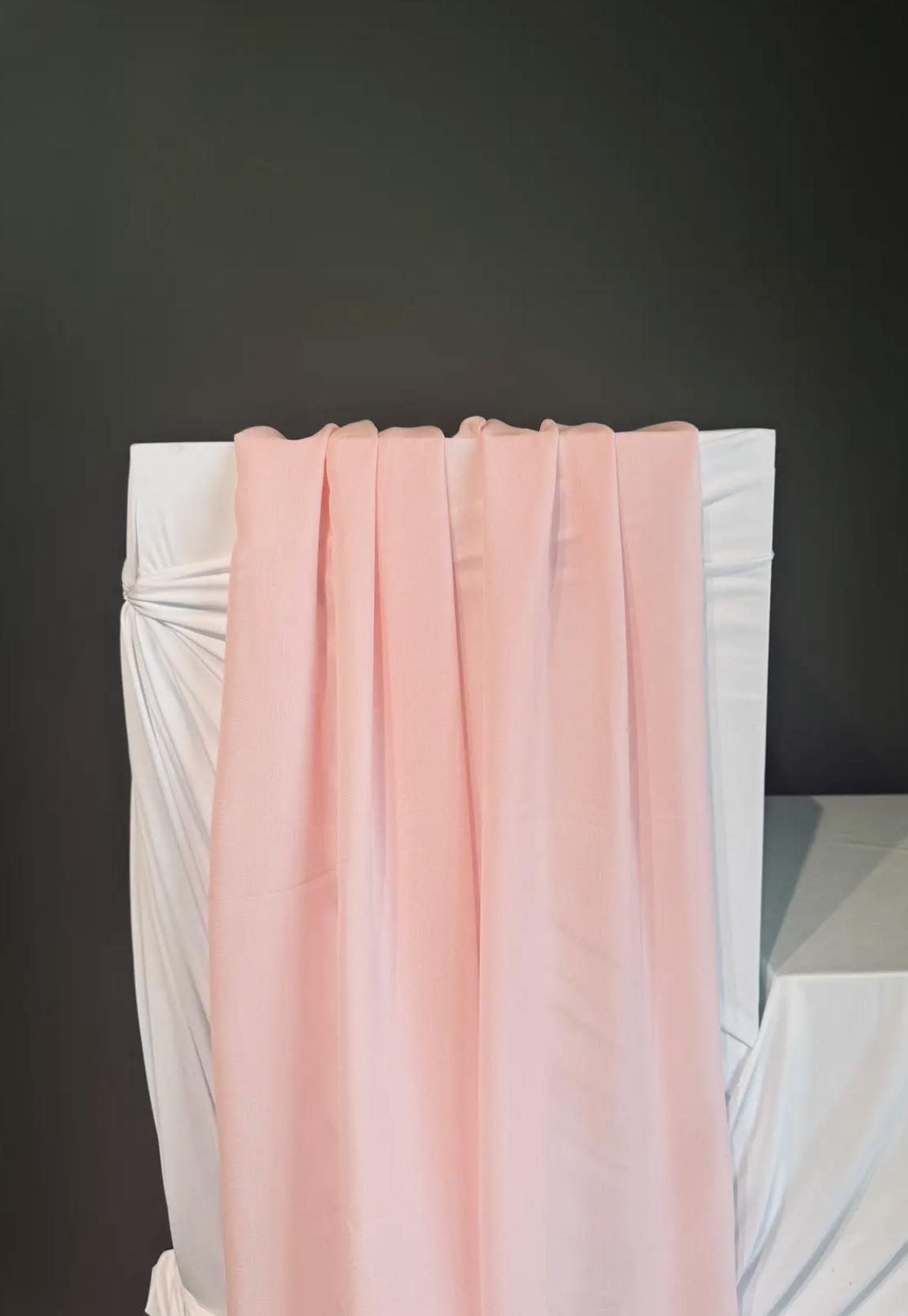 Pink chiffon table runner. $10 per