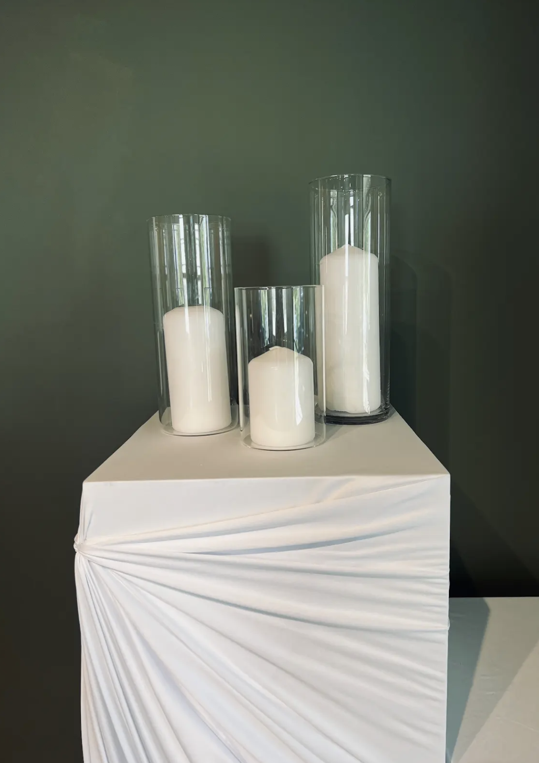Hurricane vases Plus candle $9 (pack of 3) 