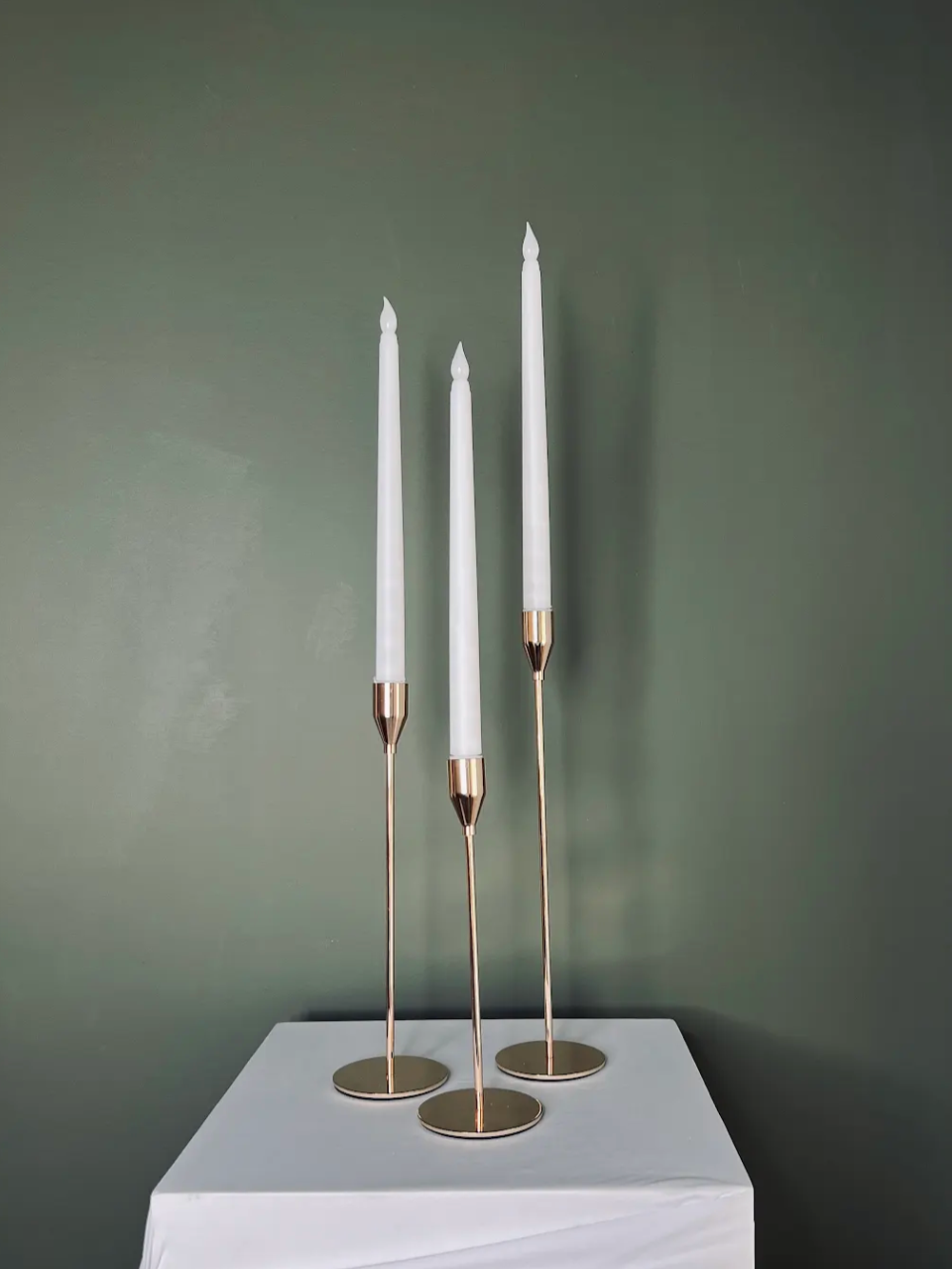 Gold candle holders  $25 (pack of 3)