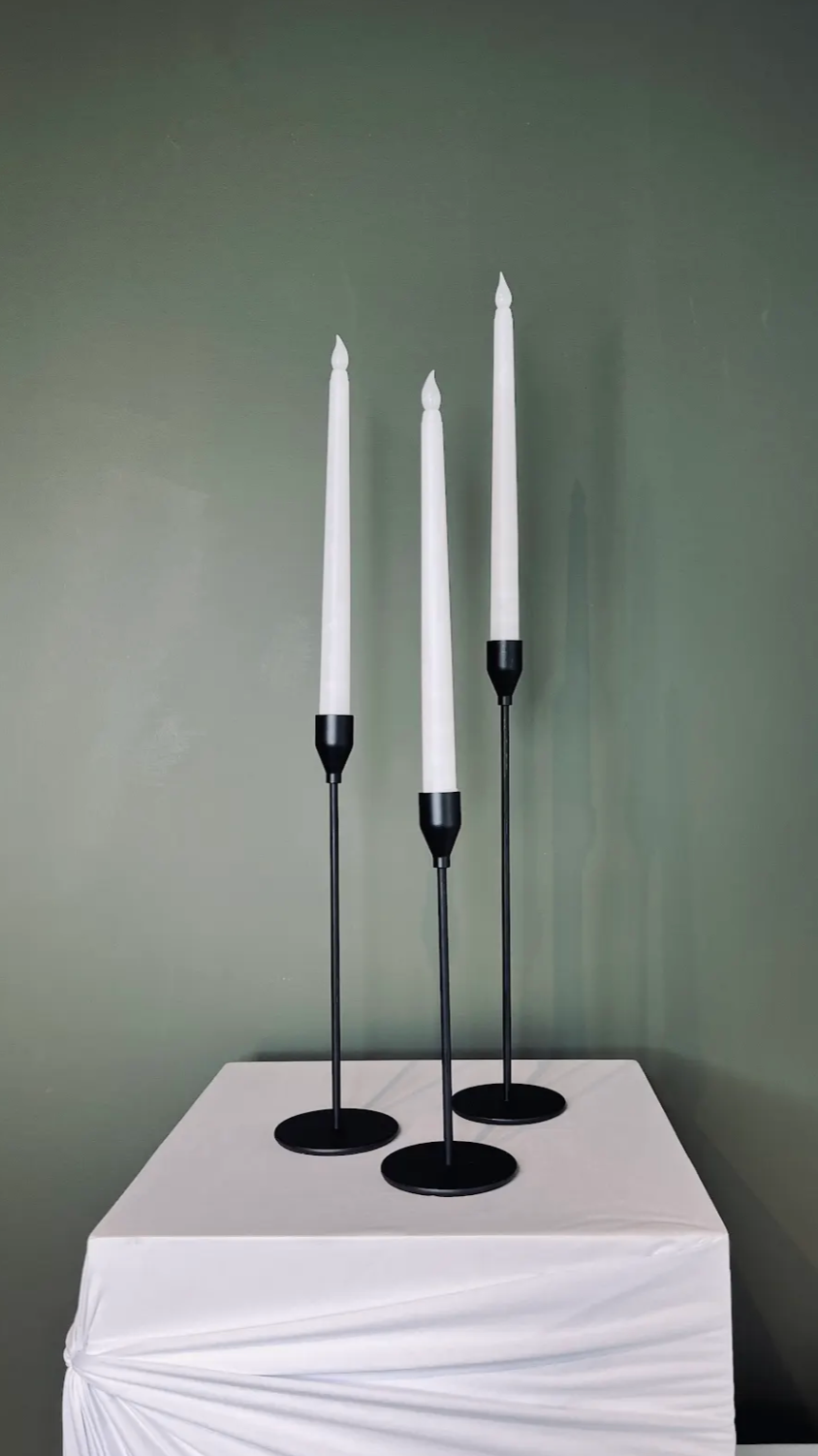 Black candle holders  $25 (pack of 3)