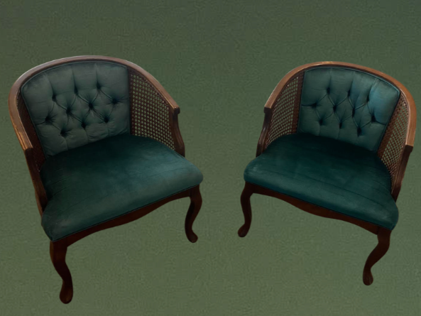 Emerald green accent chairs. 90 per chair 