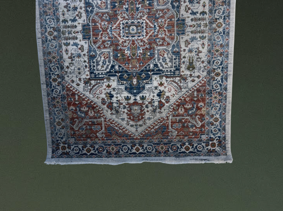 Red & blue area rug. $95