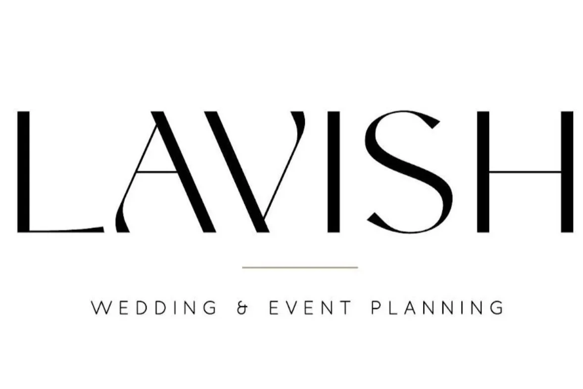 Logo for Lavish Wedding & Event Planning in black and white