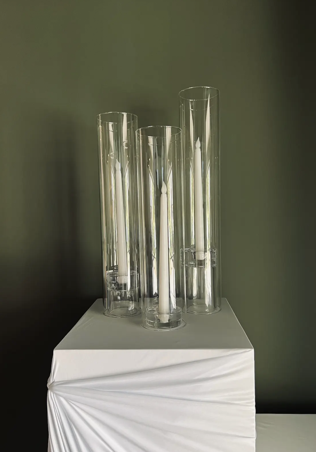 Taper candle holders & candles. $17 per