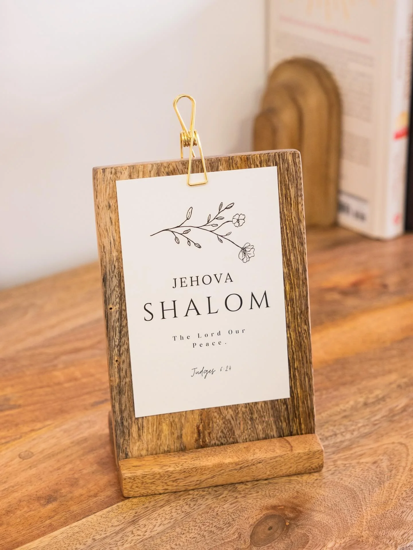 Our prints fit perfectly with these handcrafted mango stands that are also available on our Etsy! The design on this print was hand drawn and the purchase of this drawing supports women of developing countries &amp; the education of women in Nepal 🤍