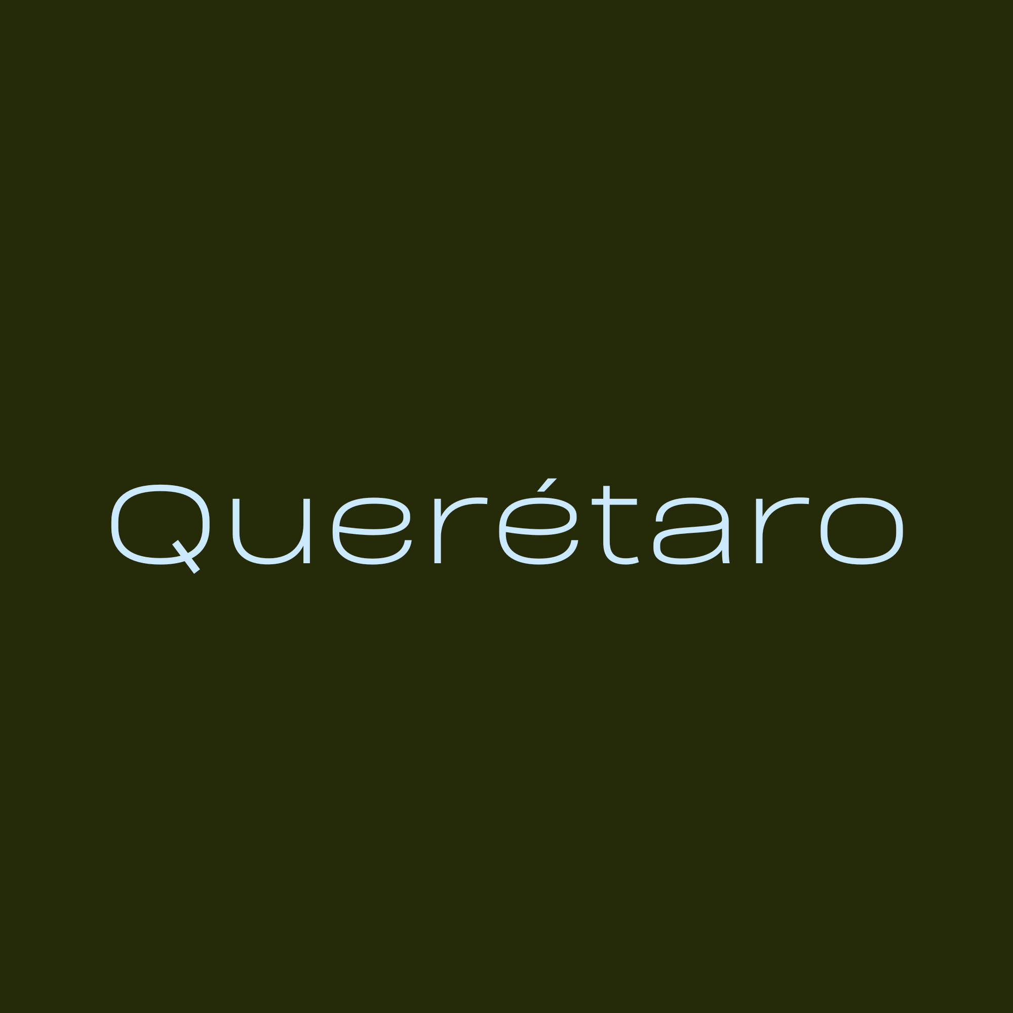 Green background with white text that reads "Querétaro".