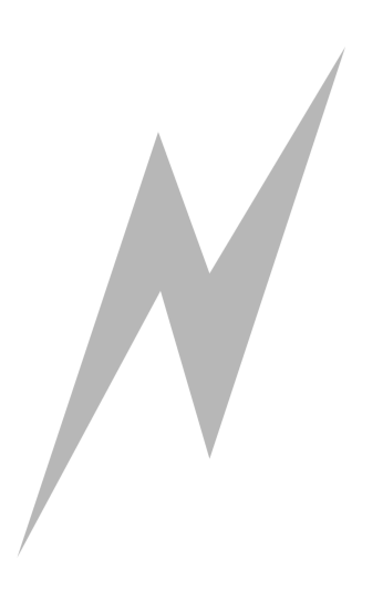 Gray lightning bolt symbol on a black background.