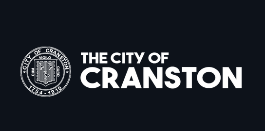 Logo of the City of Cranston with the city seal and text indicating it is the City of Cranston.