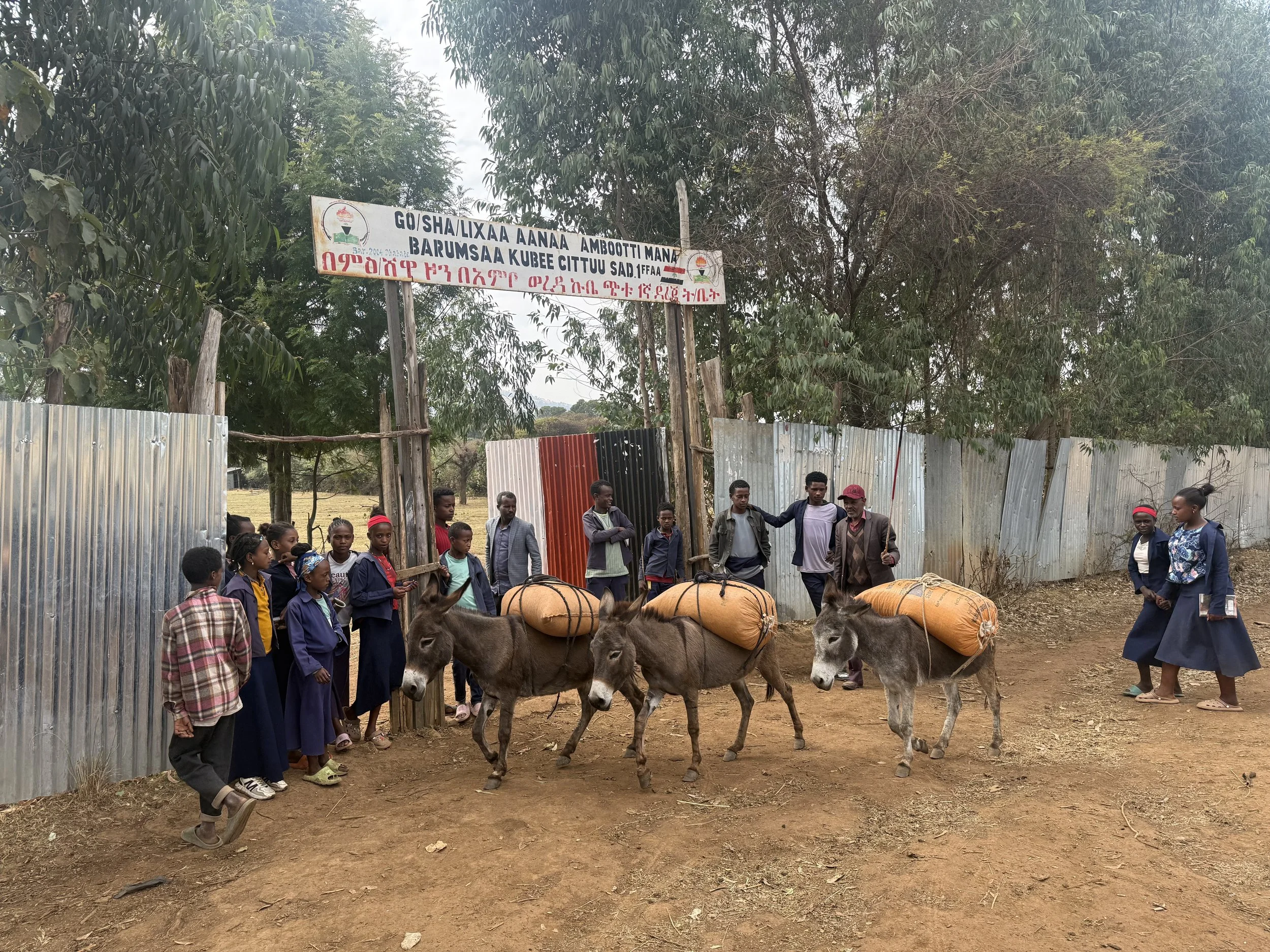 Entry to school yard in Kube Chitu