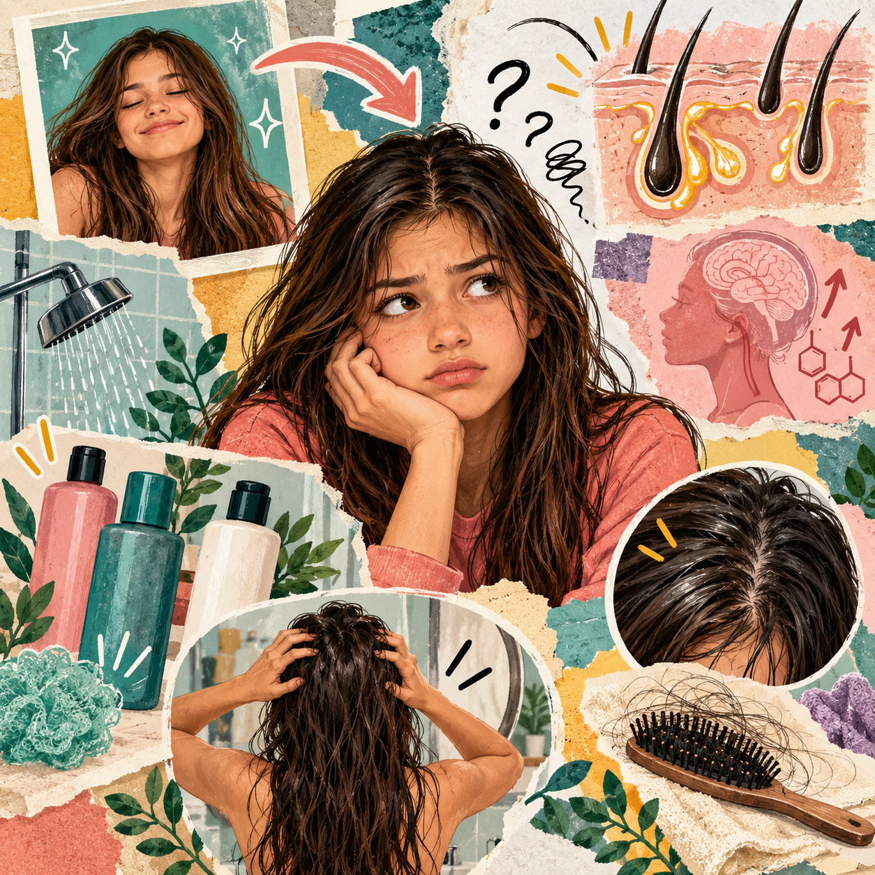 Oily Hair During Puberty: Why Her Old Shampoo Routine May Suddenly Stop Working