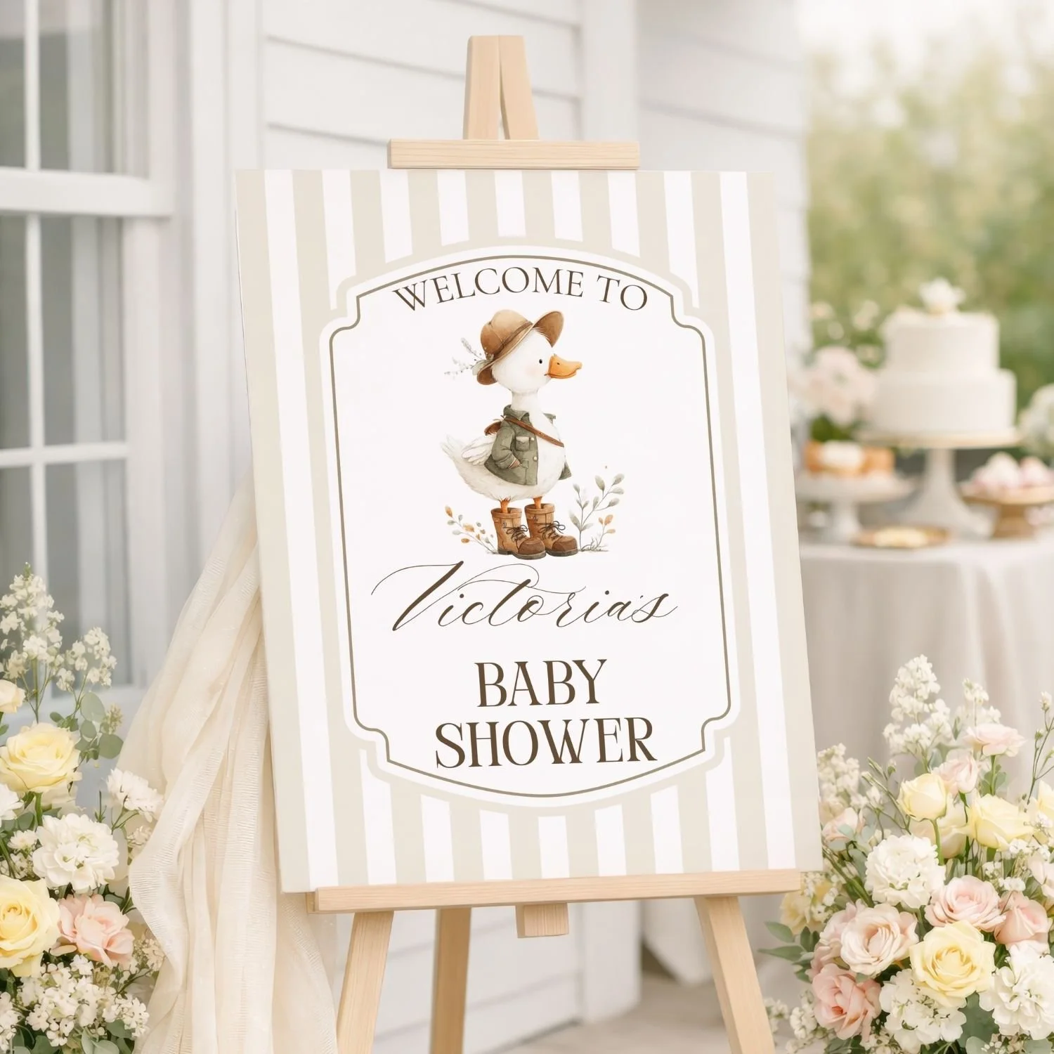 Silly Goose Baby Shower Welcome Sign-#127