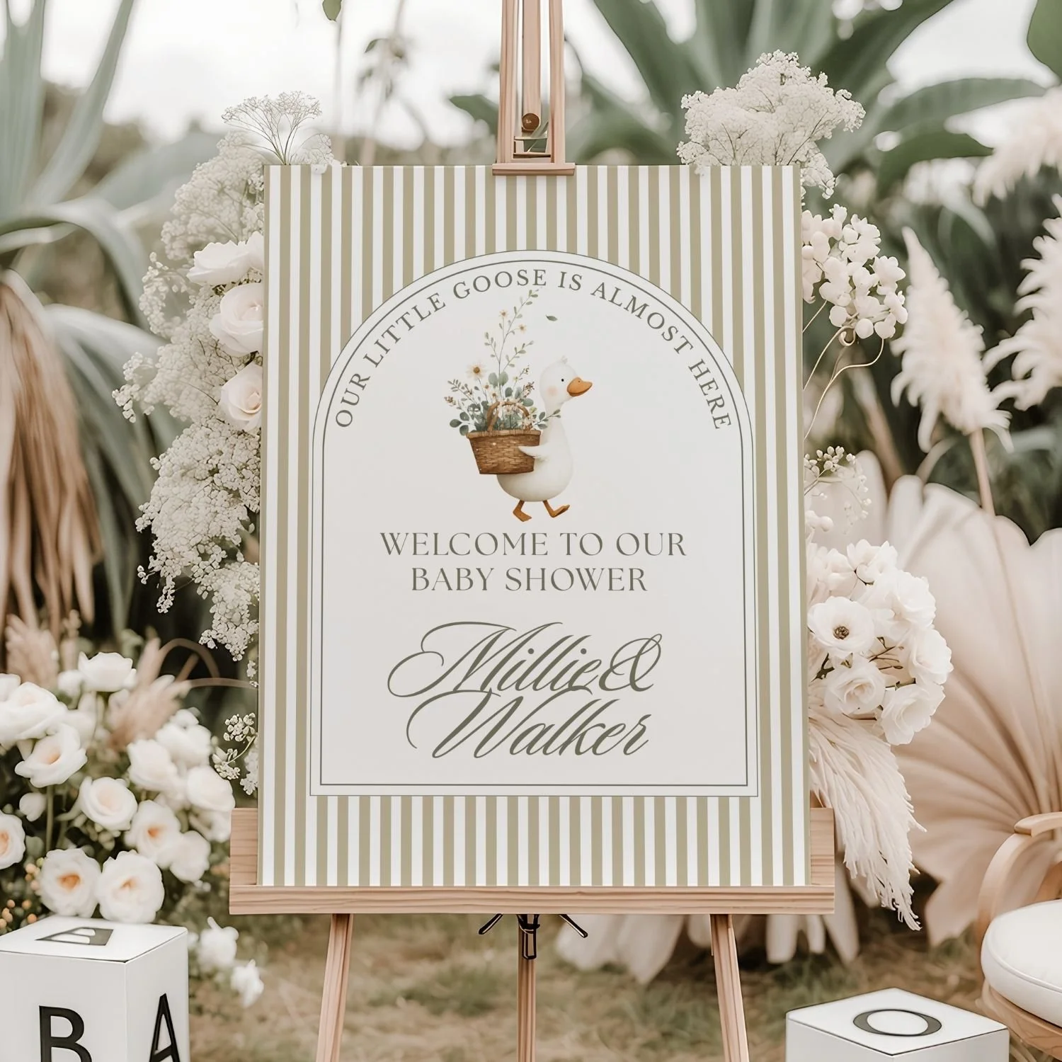 Our Little Goose Baby Shower Welcome Sign-#104 Millie