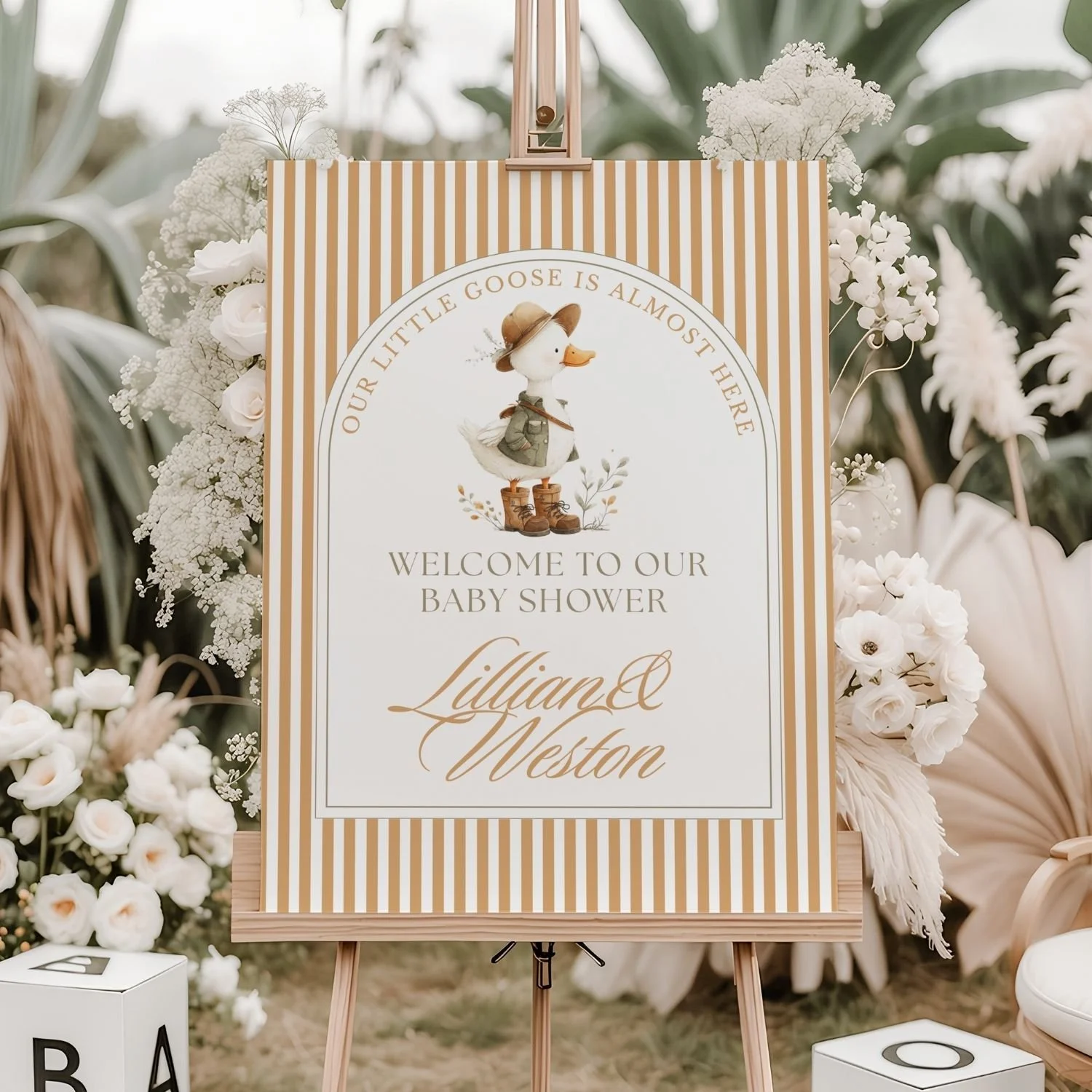 Our Little Goose Baby Shower Welcome Sign-#99 Lillian