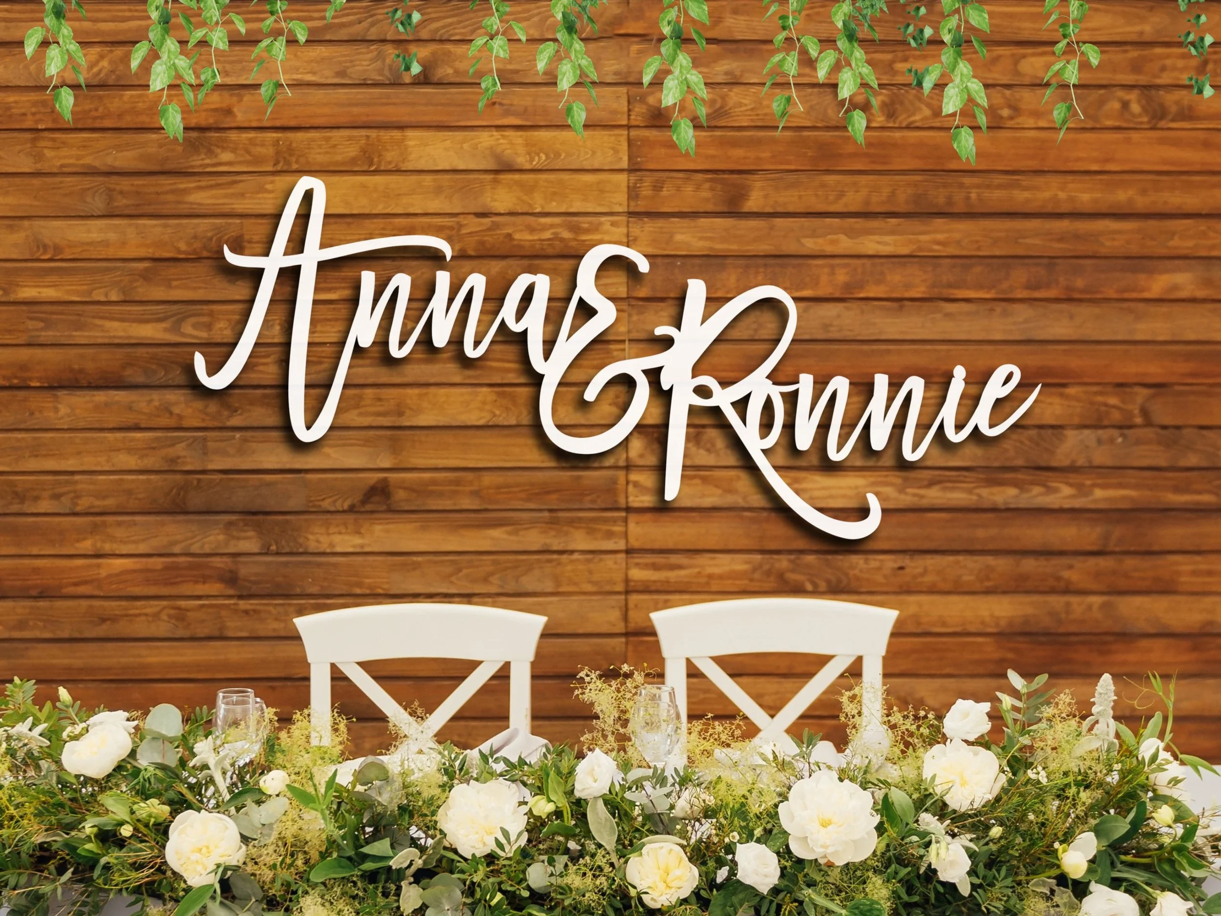 Custom Couple Name 3D Sign for Wedding Backdrop #10-FREE SHIPPING