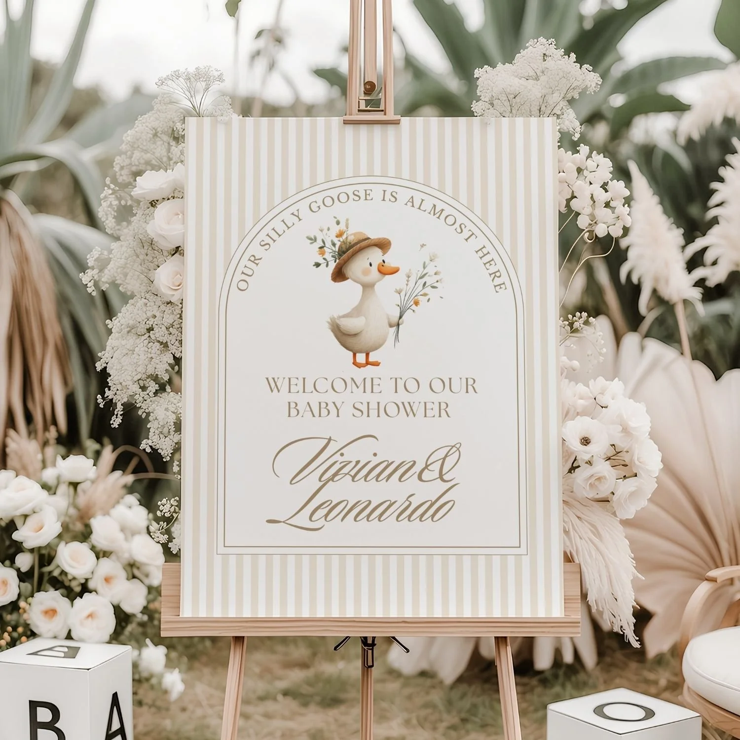 Our Silly Goose Baby Shower Welcome Sign-#103 Vivian