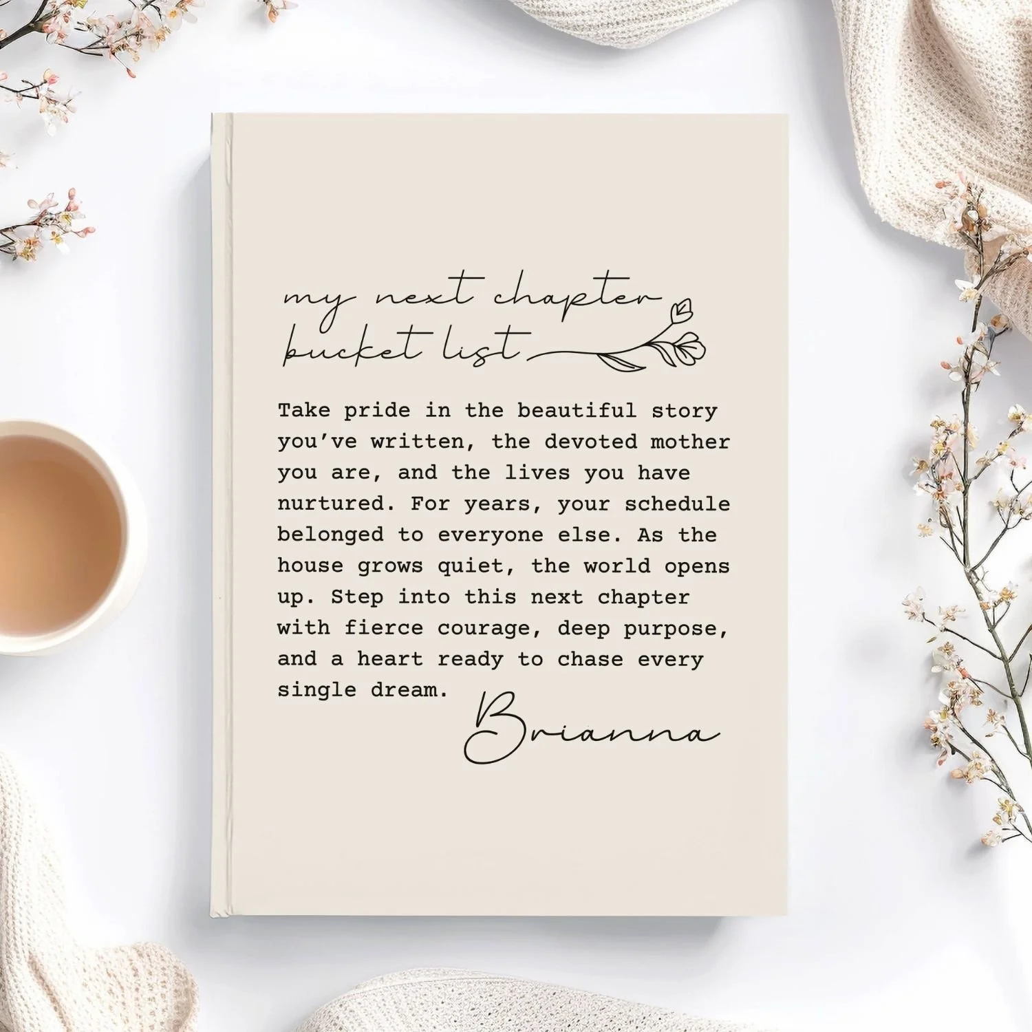 Personalized Empty Nester Journal – My Next Chapter Bucket List Mom's Gift J19