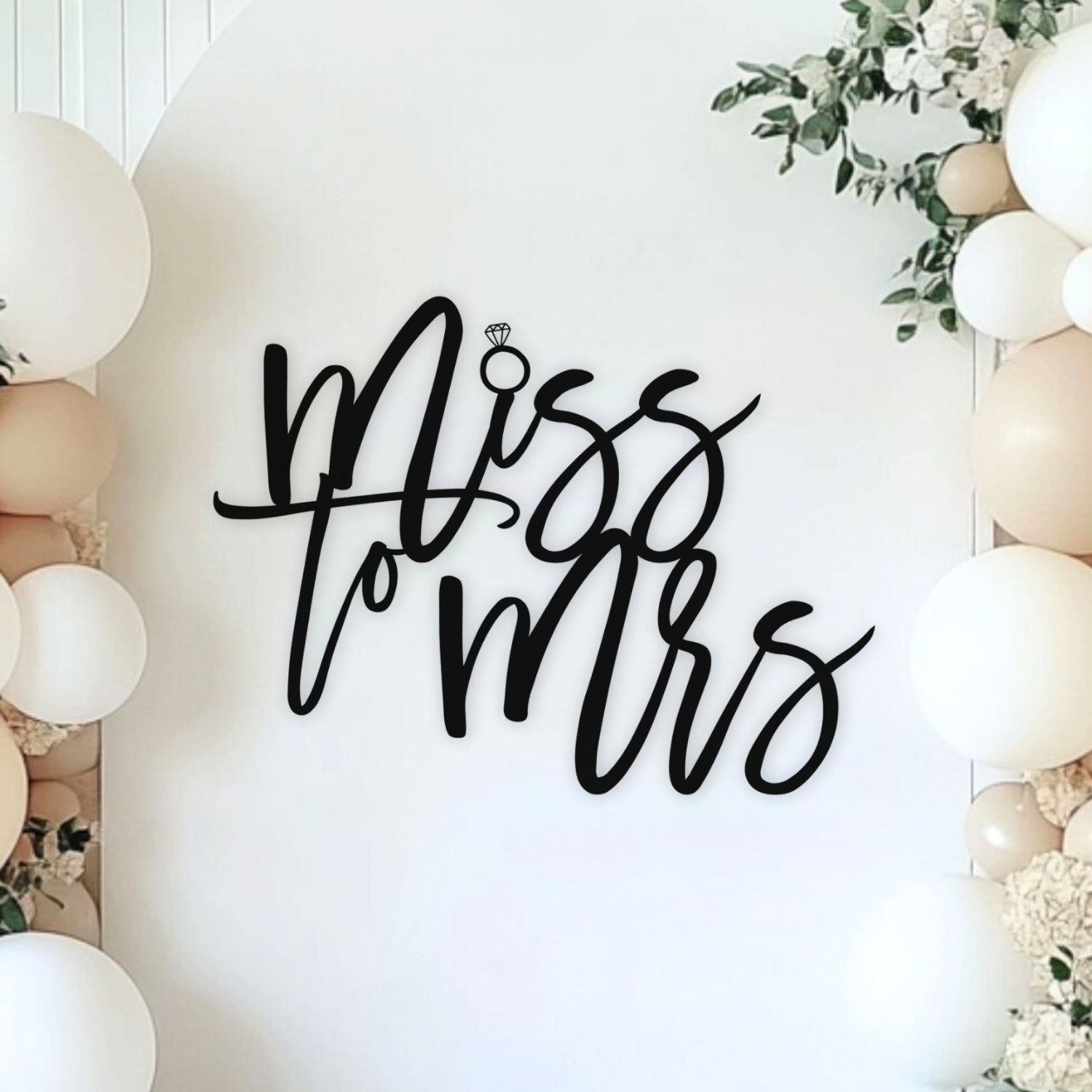 Miss to Mrs. Bridal Shower Decor 3D Wood Sign #1 FREE SHIPPING