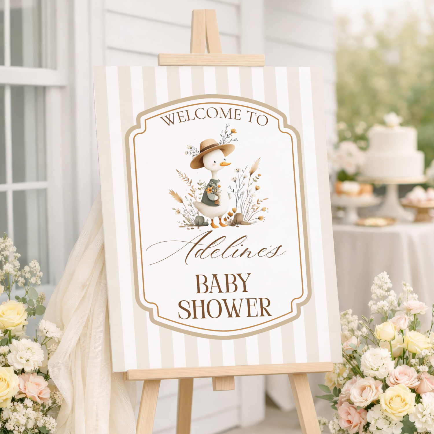 Silly Goose Baby Shower Welcome Sign-#128