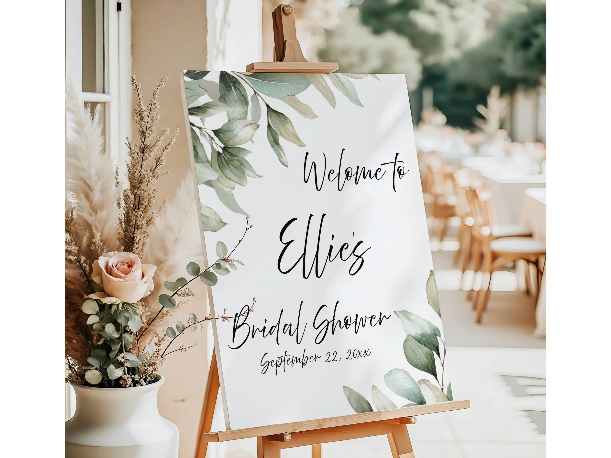 Custom Enchanted Garden Bridal Shower Welcome Sign #42