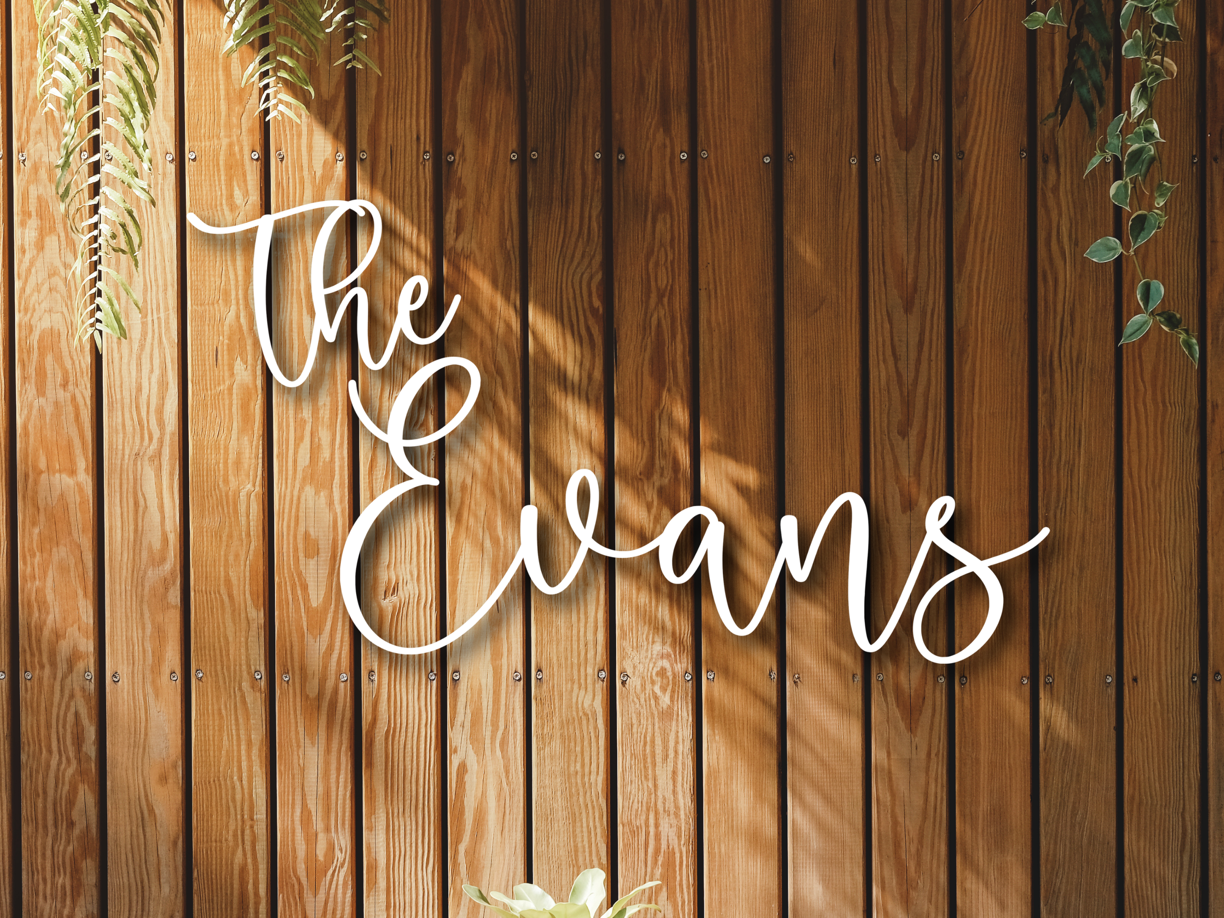 Custom 3D Wood Last Name Sign for Wedding Backdrop #3-FREE SHIPPING