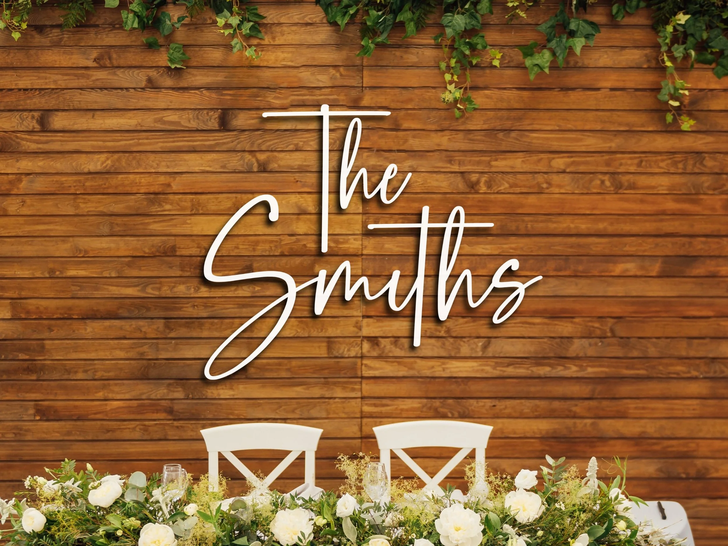 3D Wood Personalized Last Name Sign for Wedding Backdrop-FREE SHIPPING