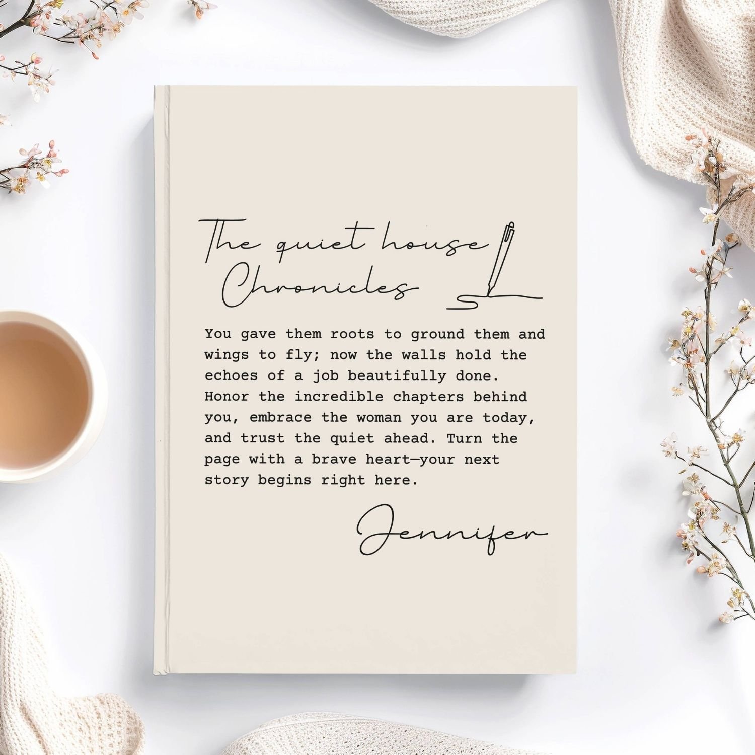 Personalized Empty Nester Journal – The Quiet House Chronicles Hardcover J22