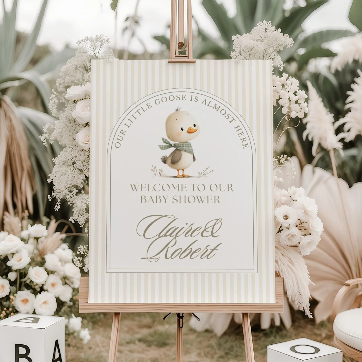 Our Little Goose Baby Shower Welcome Sign-#101 Claire