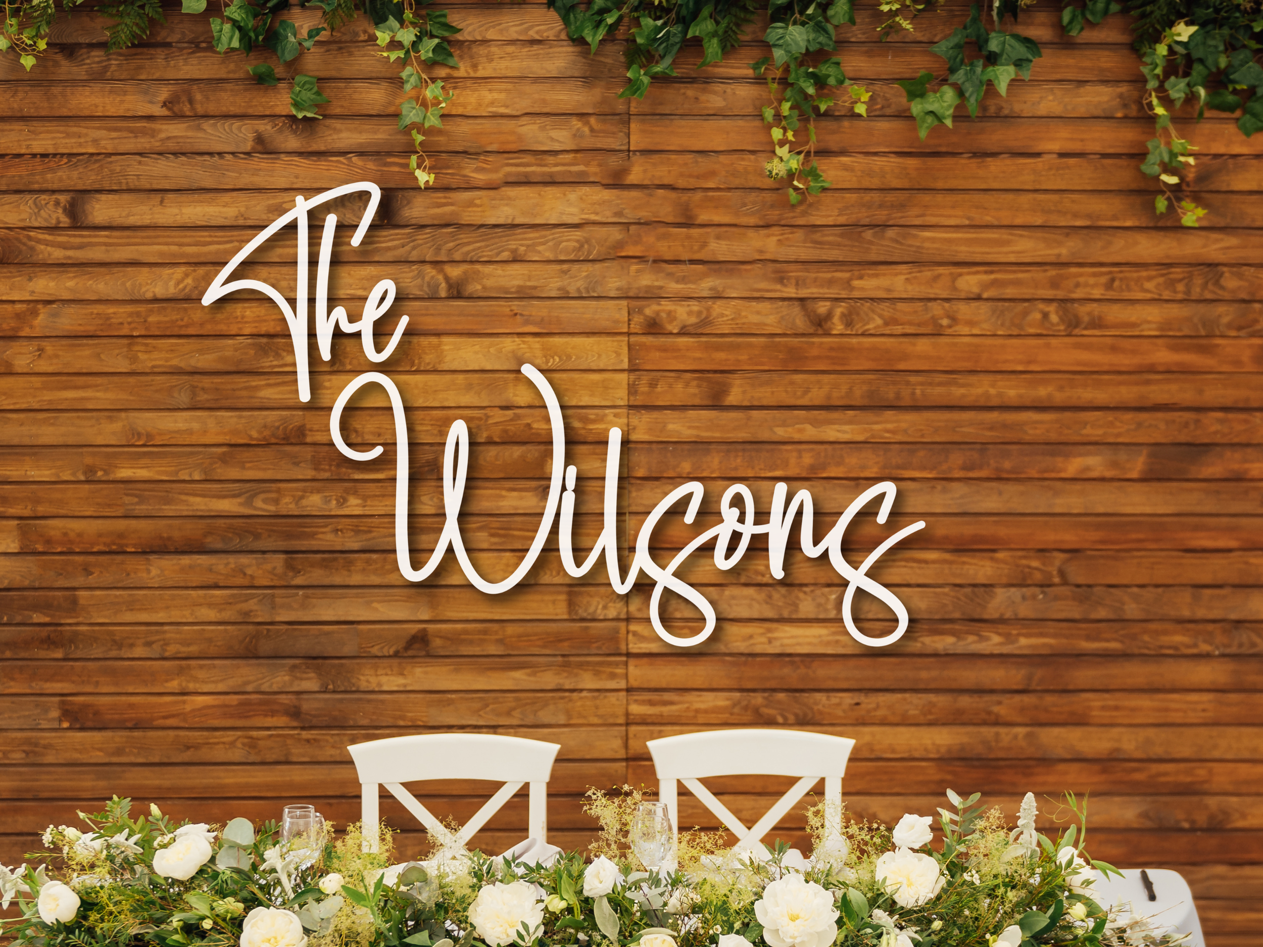 Personalized 3D Wood Last Name Sign for Wedding Backdrop #4-FREE SHIPPING