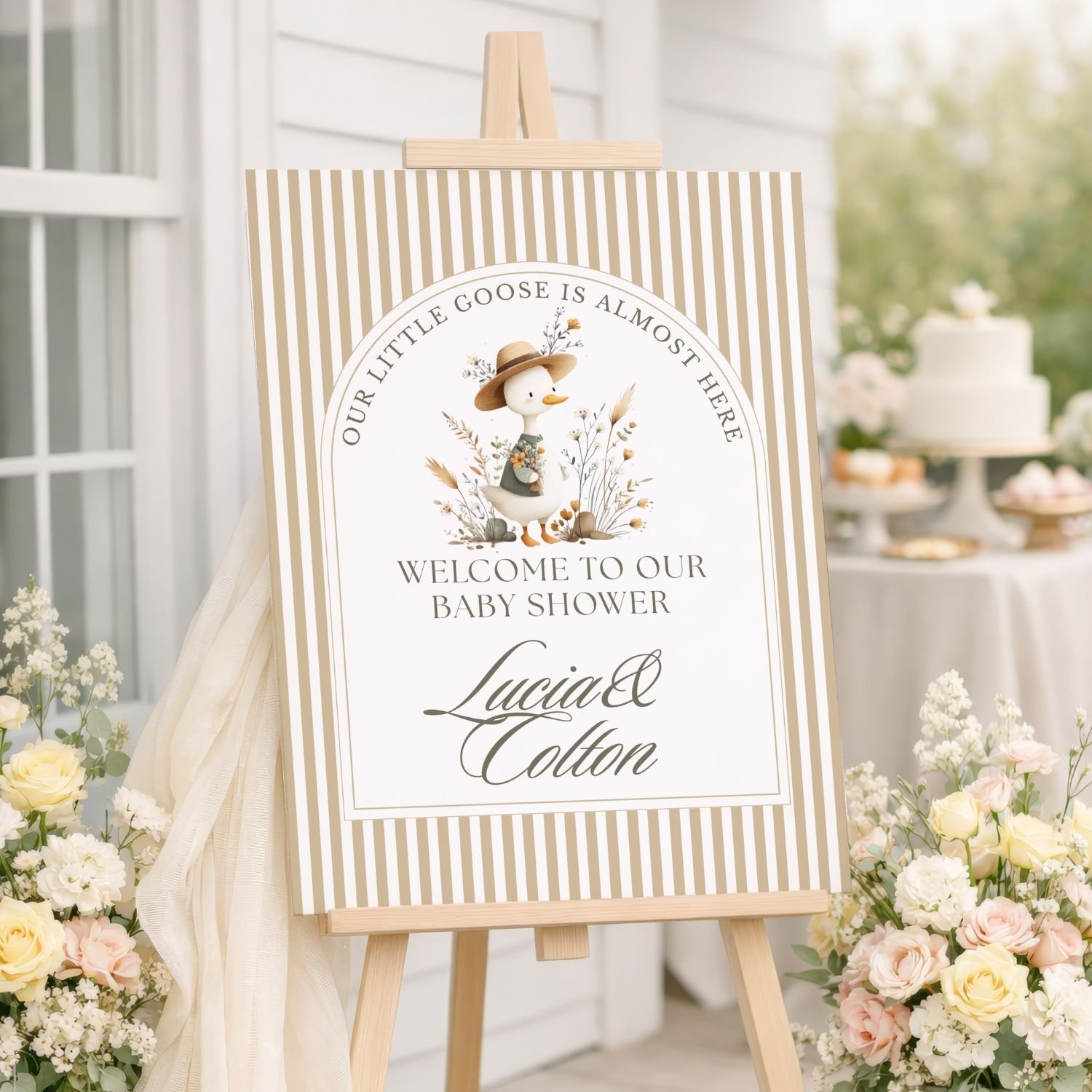 Our Little Goose Baby Shower Welcome Sign-#106 Lucia