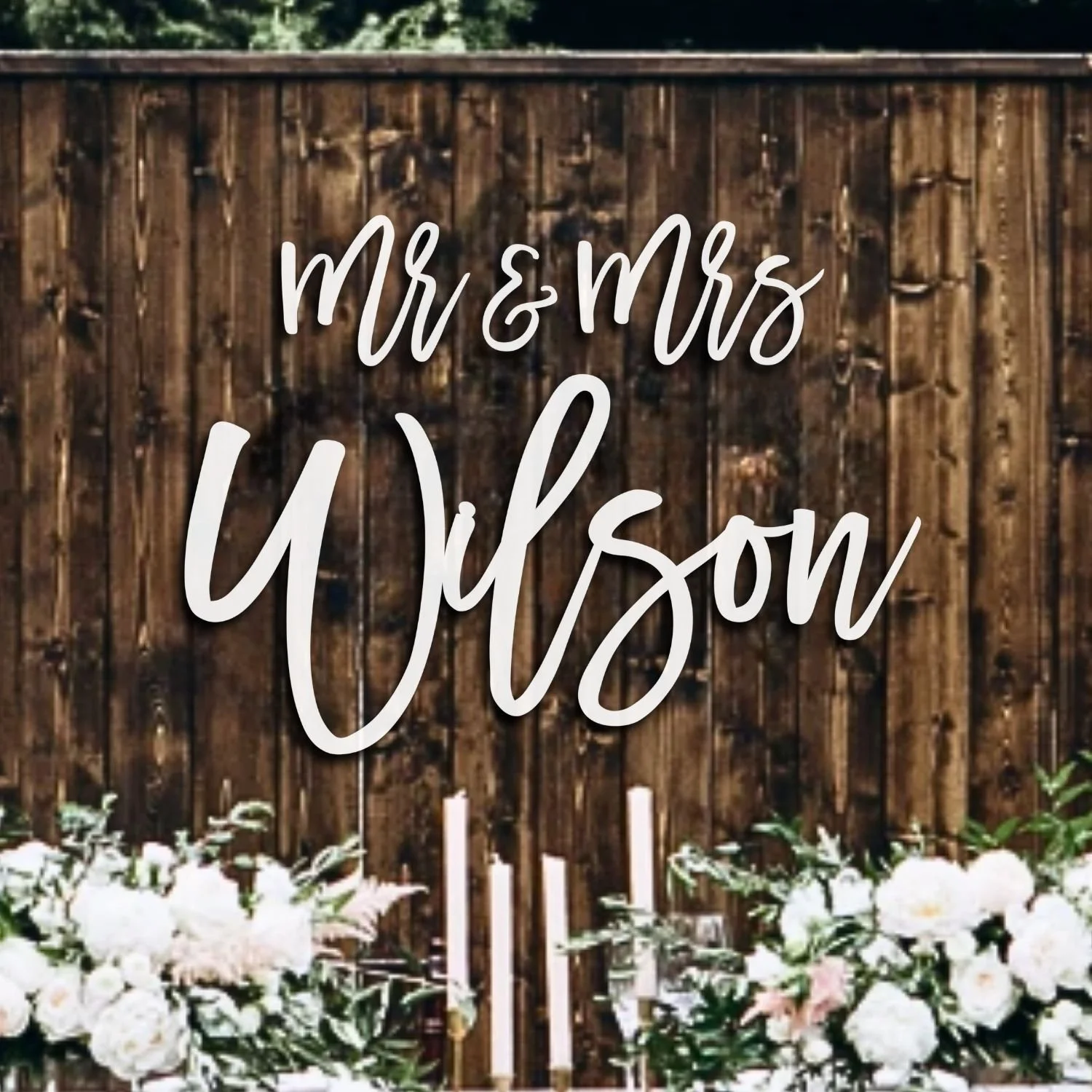 Custom Last Name 3D Wood Sign for Wedding Backdrop-FREE SHIPPING