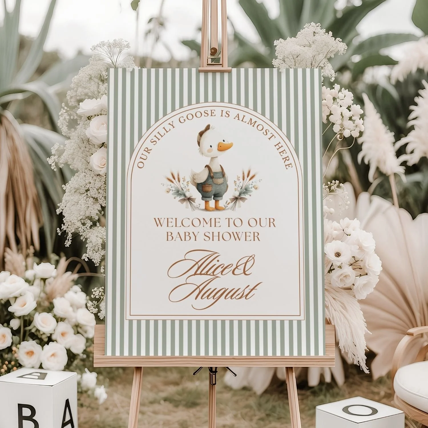 Our Silly Goose Baby Shower Welcome Sign-#100 Alice