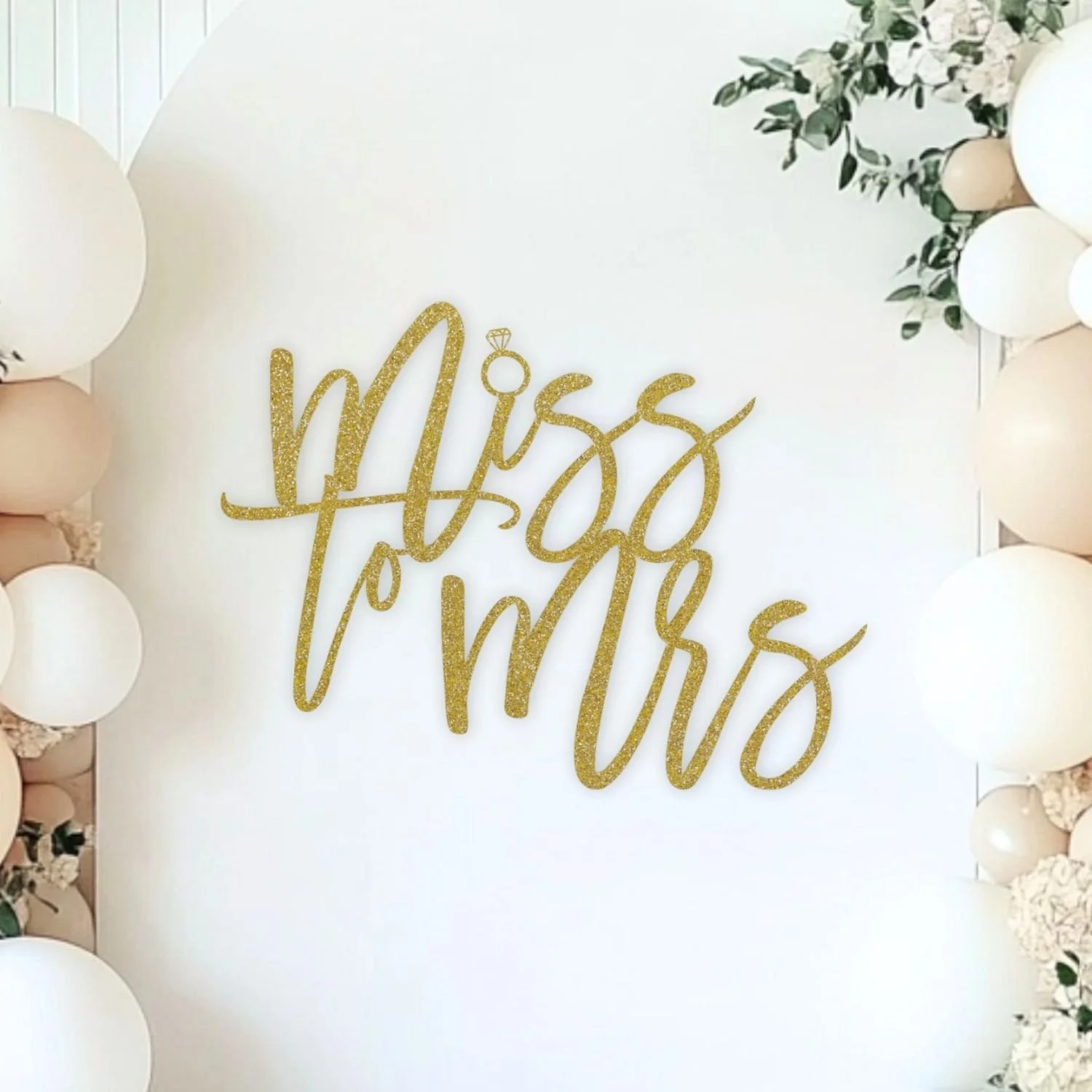 Miss to Mrs. Bridal Shower Decor 3D Wood Sign #2 FREE SHIPPING
