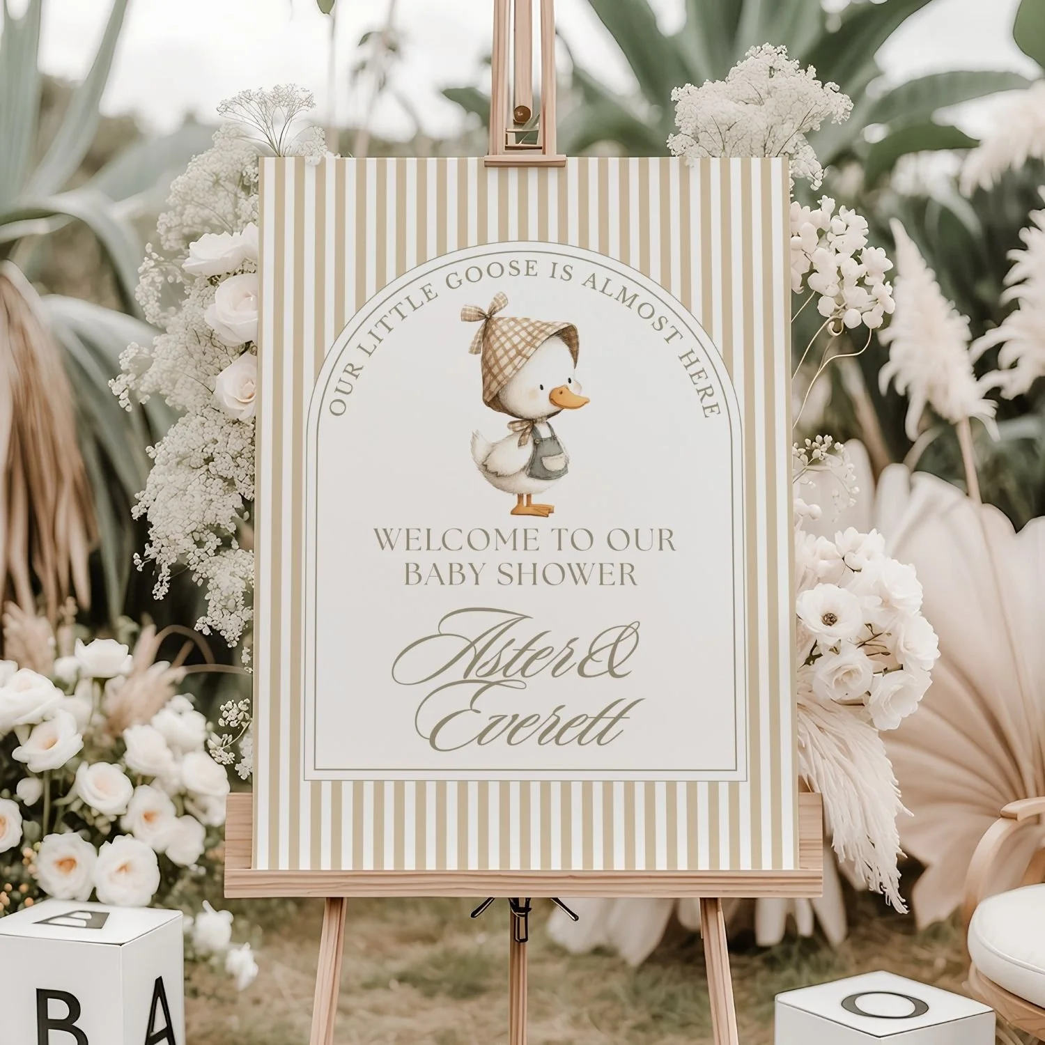 Our Little Goose Baby Shower Welcome Sign-#102 Aster