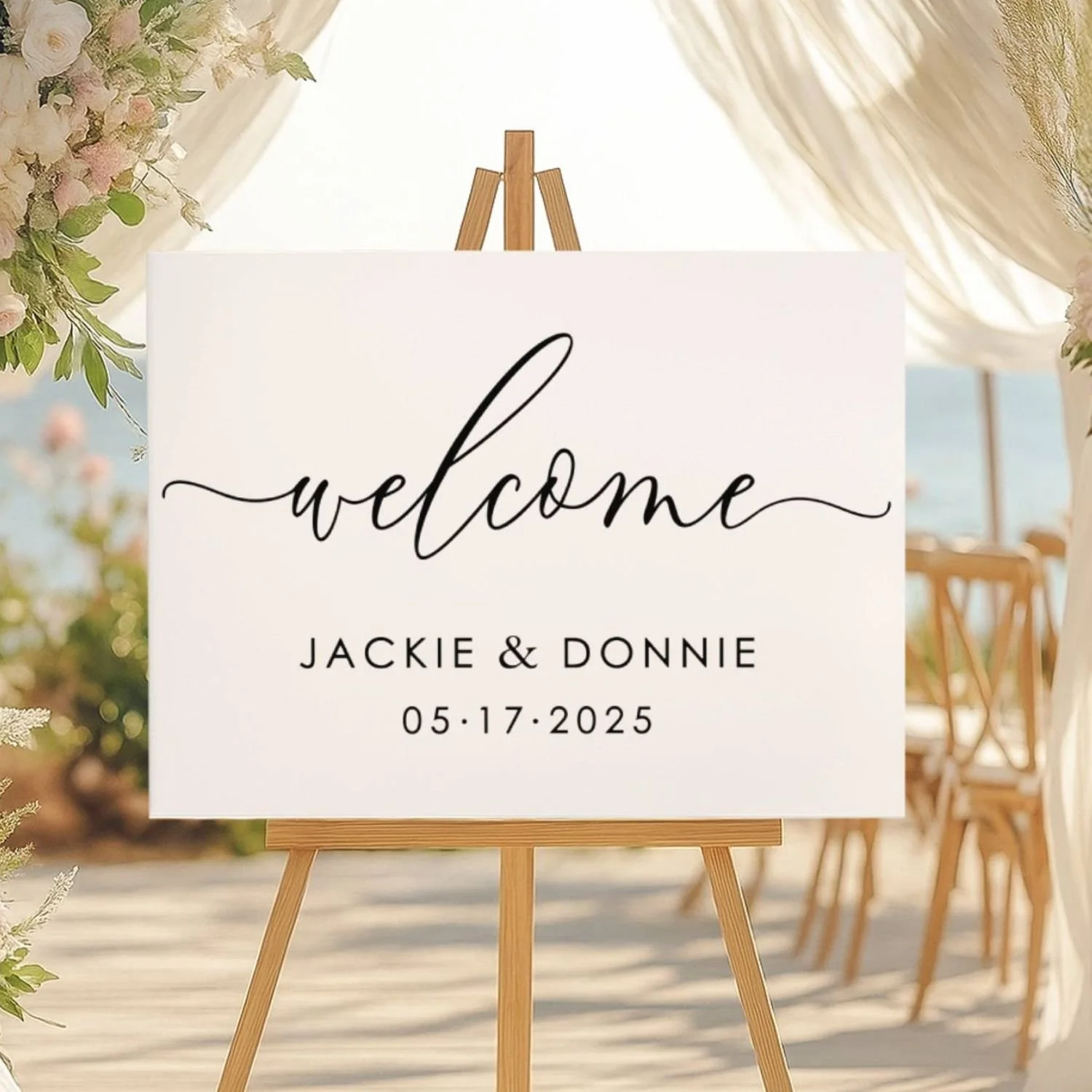 Custom Welcome Wedding Entrance Signage-#H6