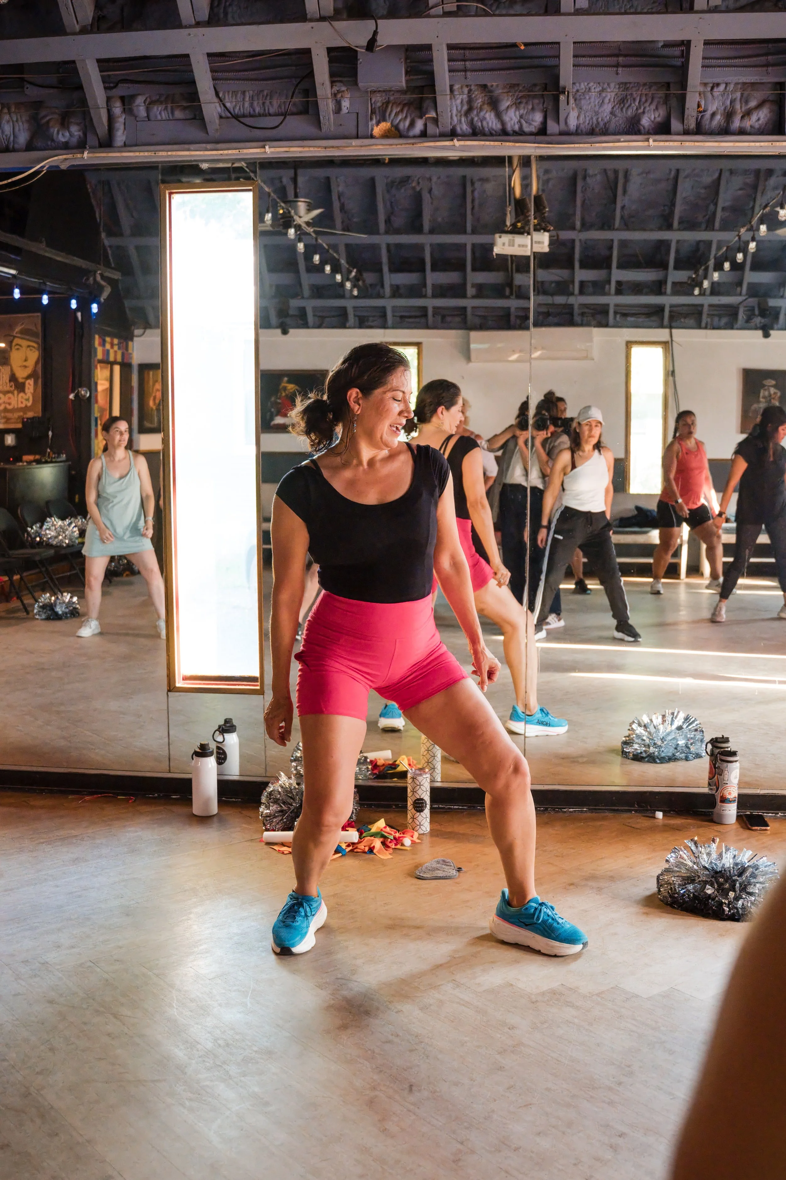 One of Bold Mama Fitness event called Mama's Dance Party, hosted by Melissa Acosta from mama wears pants.