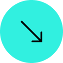 A blue circular background with a black downward arrow icon.