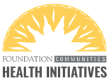 Logo of the Foundation for Health Initiatives with a yellow sun and black text