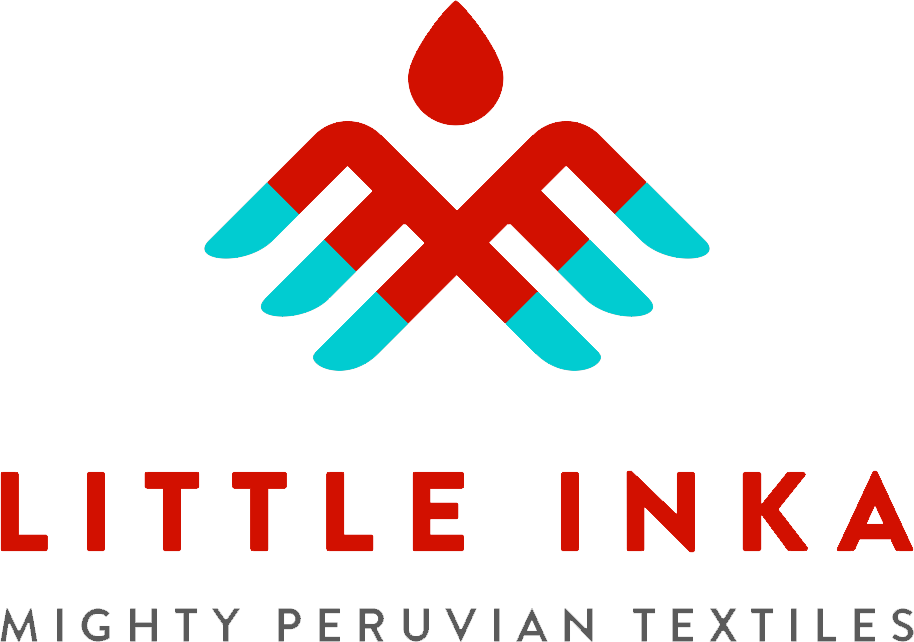 Logo for Little Inka, and the text "Little Inka" with the tagline "Mighty Peruvian Textiles."