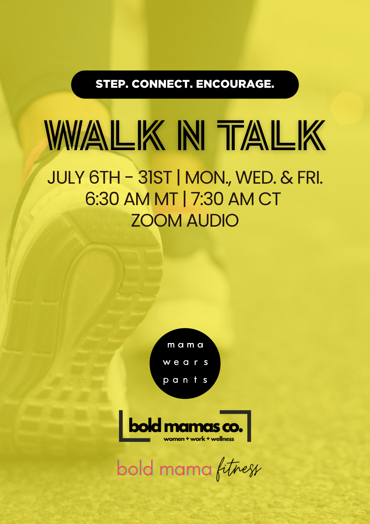 flyer for fitness event Walk N Talk