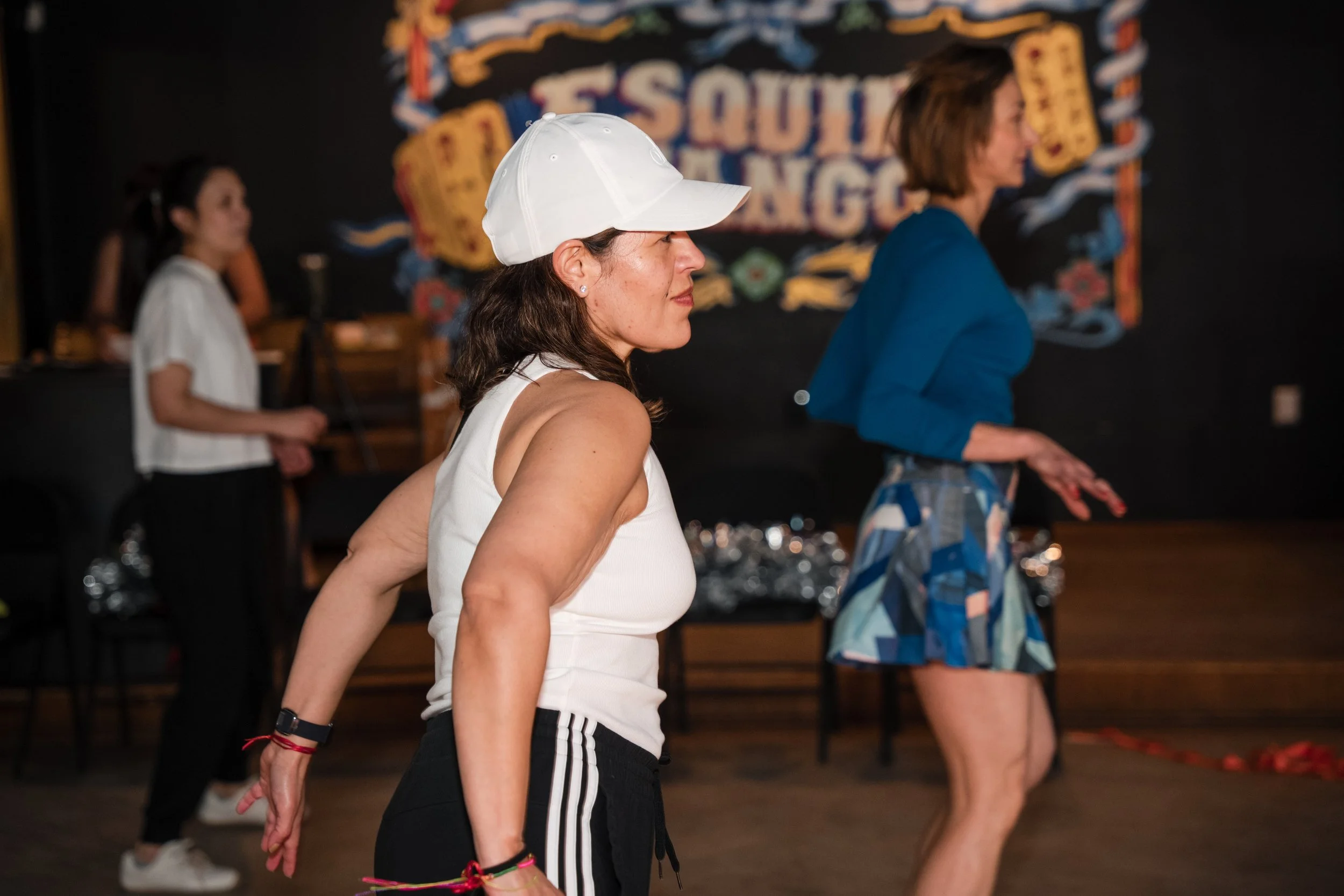 One of Bold Mama Fitness event called Mama's Dance Party, hosted by Melissa Acosta from mama wears pants.