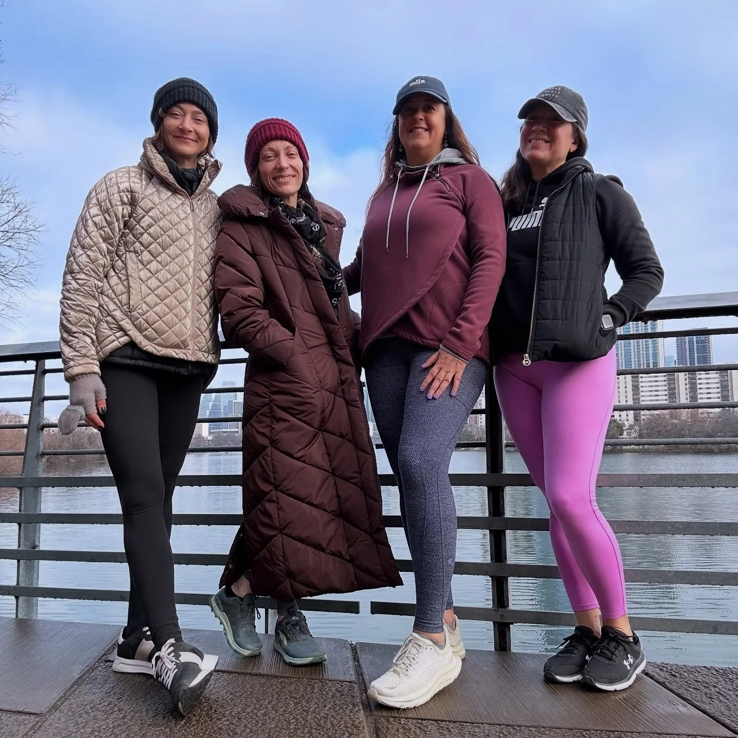 4 bold women in Lady Bird Lake.