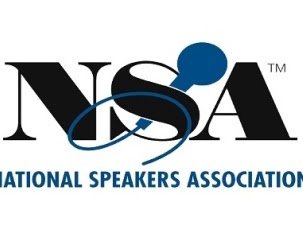The logo of the National Speakers Association featuring the initials NSA and a stylized microphone.