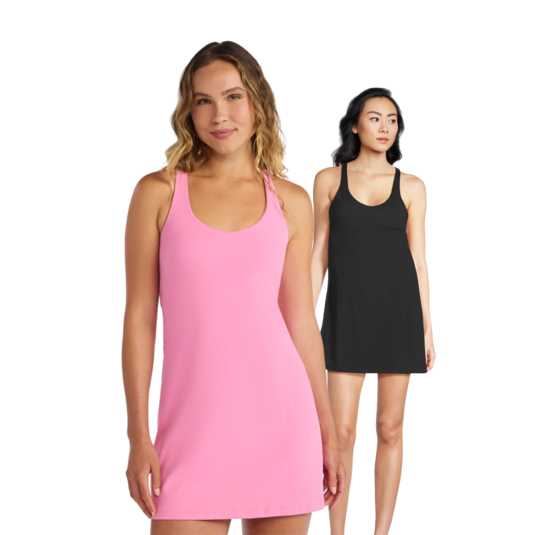 The Bubblegum Pink $25 Dollar Activewear Dress With Built In Bra and Shorts