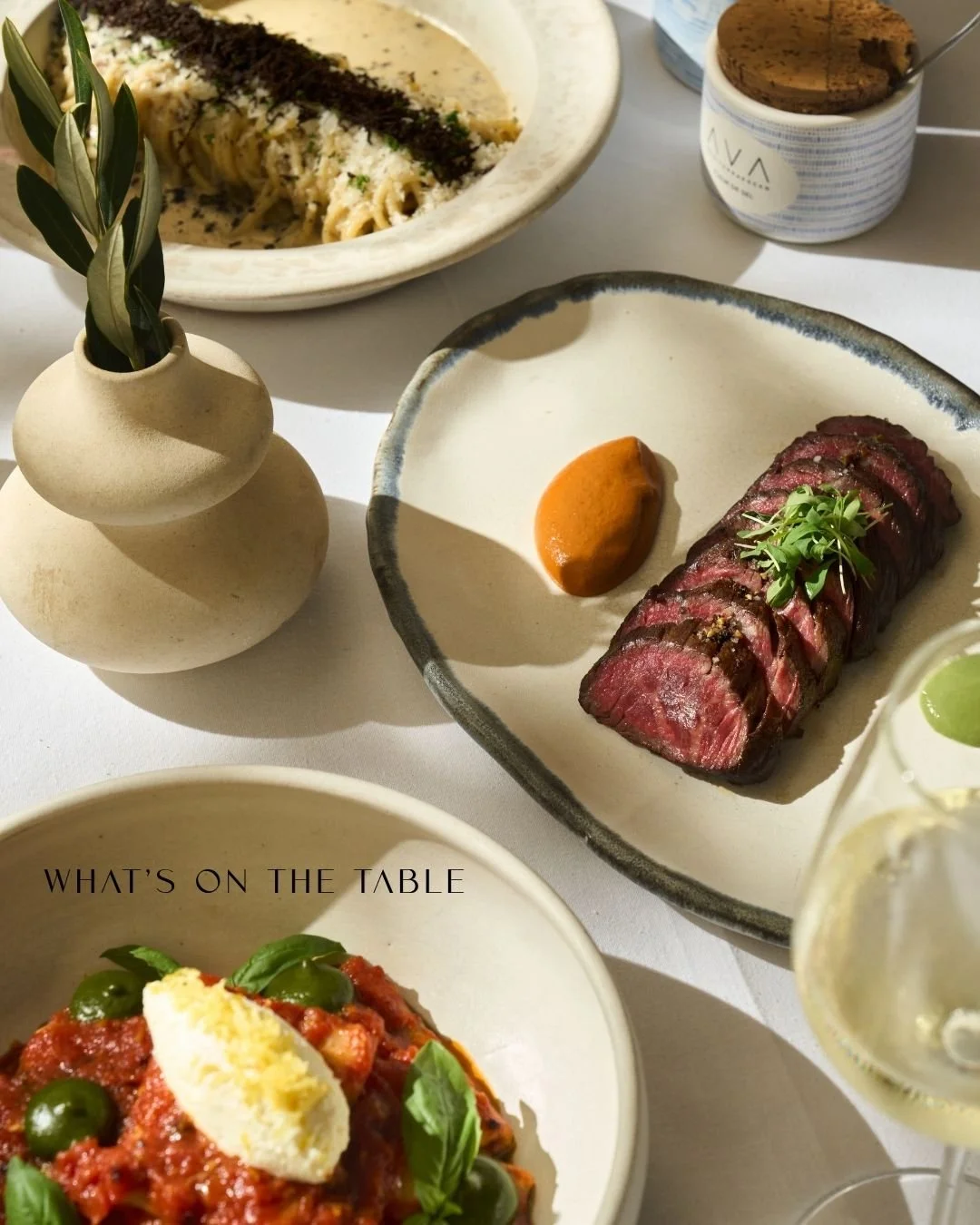 A curated journey through our culinary philosophy featuring vibrant ingredients, fresh Mediterranean flavors, and plates designed to be shared. #AVAMediterrAegean | #PAREA