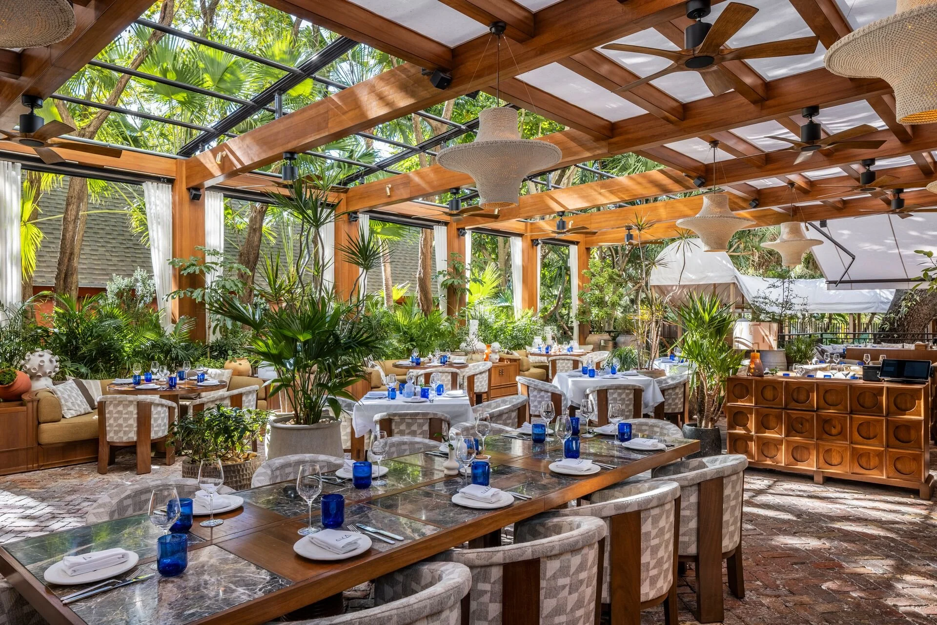 AVA Coconut Grove's outdoor dining area.