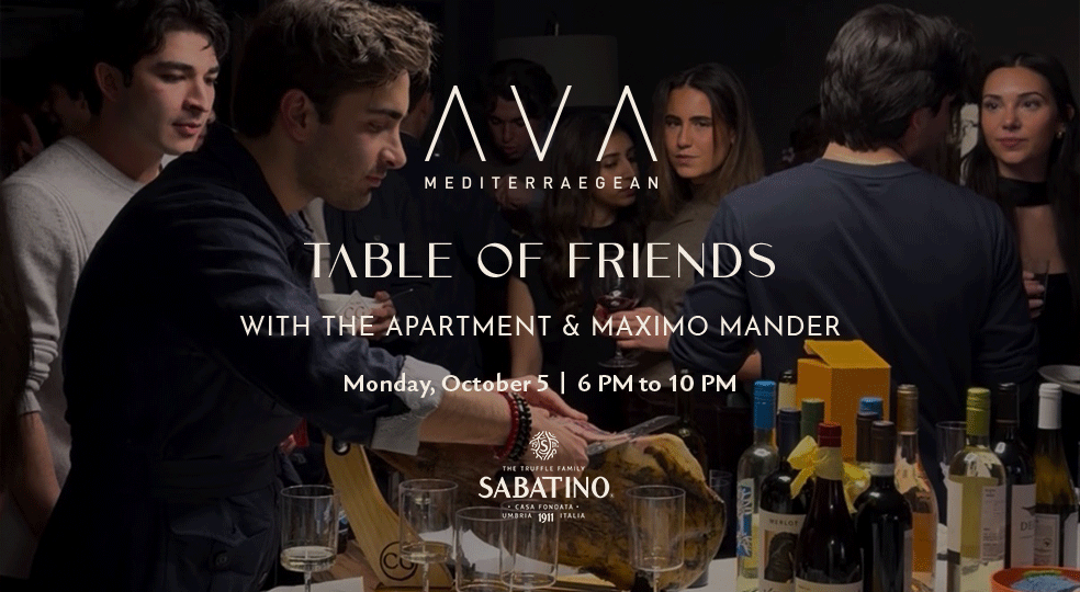 Campaign of table of friends event at AVA Coconut Grove.