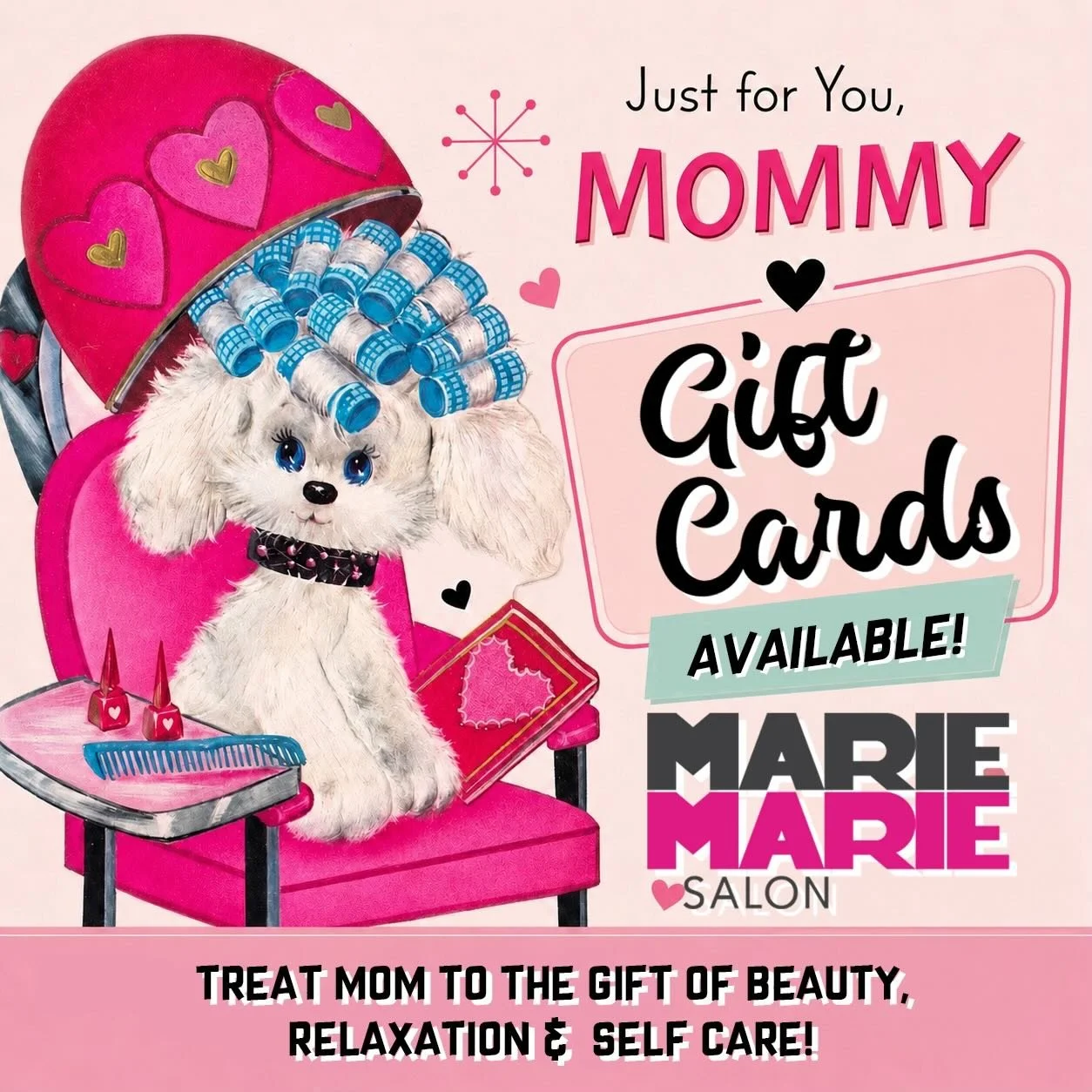 Mother&rsquo;s Day is coming&hellip; and while the classics are always cute&hellip; 💝

what she really wants is a moment to herself 💌

Time to sit, relax, feel taken care of, and walk out just a little more her again.

That&rsquo;s the Marie Marie 