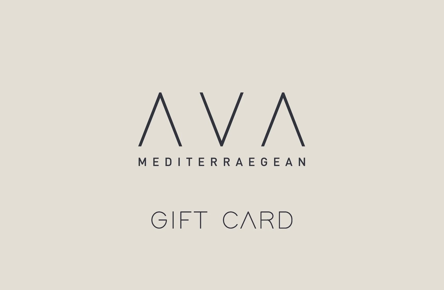 Digital gift card for AVA Mediterraegean Winter Park in Orlando, Florida.